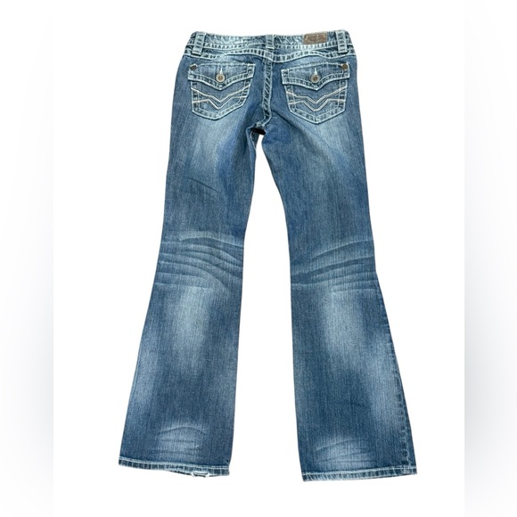 Harley-Davidson Women’s Size 4 x 30” Light Blue Flare Jeans - Picture 2 of 14